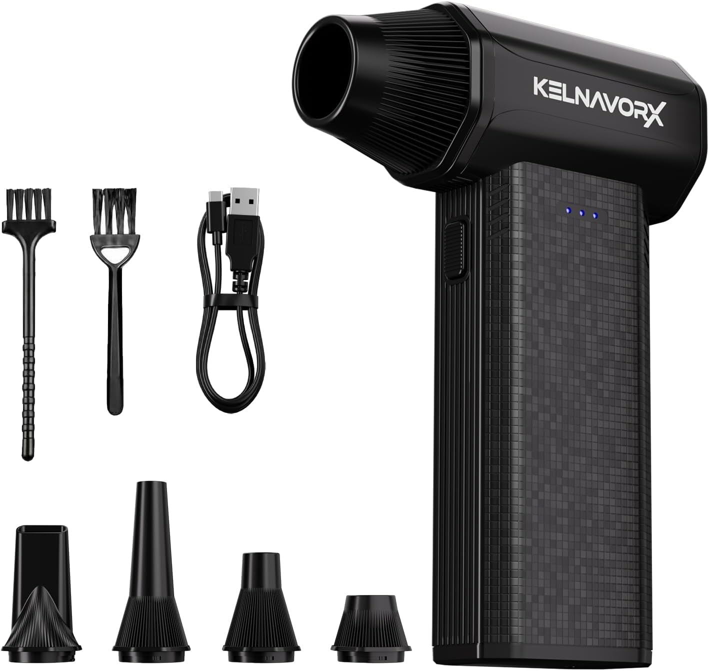 Compressed Air Duster, 110000RPM Electric Air Duster, 3-Gear Mini Blower with Fast Type-C Charging, Turbo Fan Dust Blower for Computer, Keyboard, PC, Car, Home and Electronics