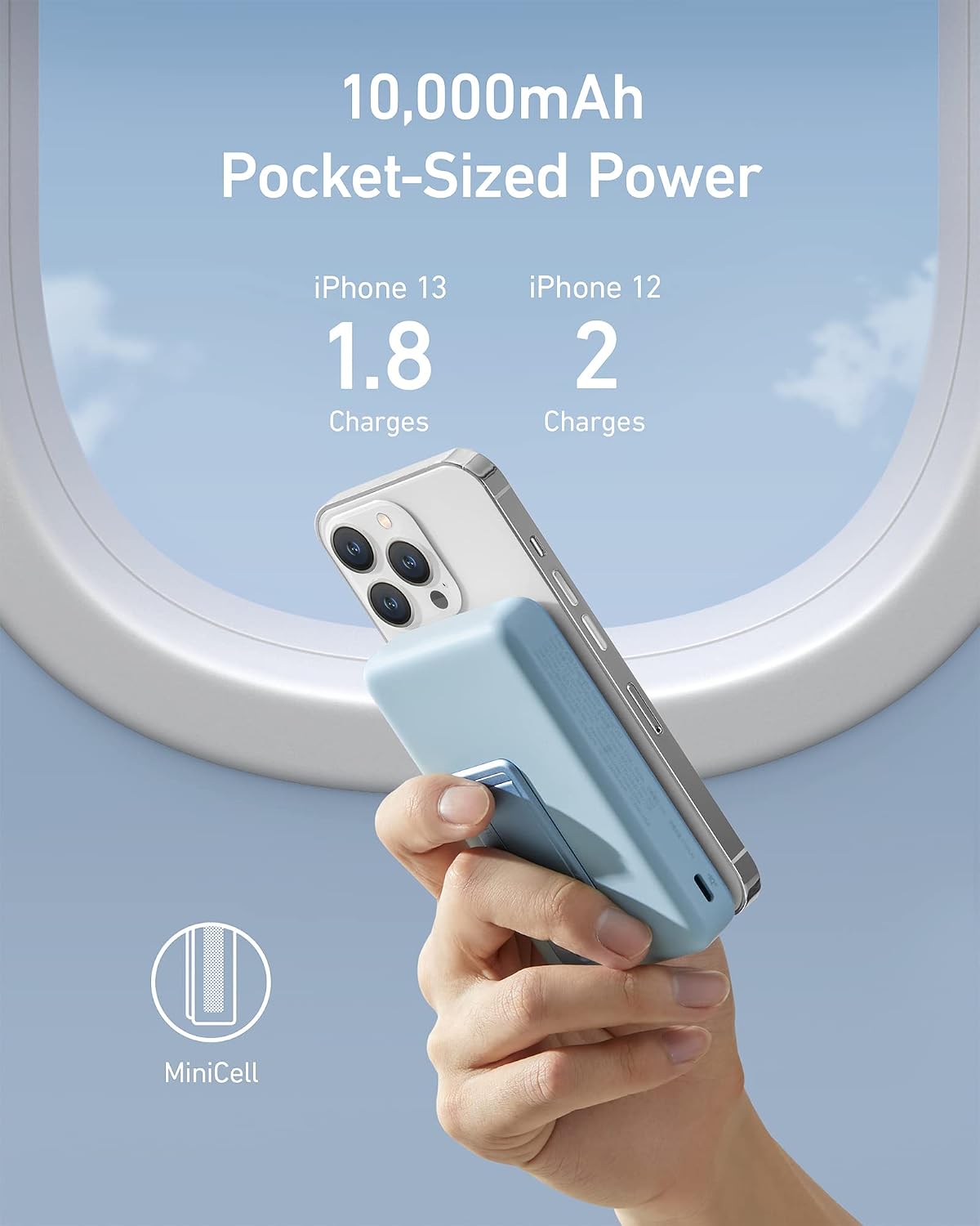 Anker 633 Magnetic Power Bank with Stand, 10,000mAh Portable Charger | Foldable Wireless Charger with 20W USB-C Power Delivery, MagSafe-Compatible for iPhone 16 / 15 / 14 / 13 / 12 Series