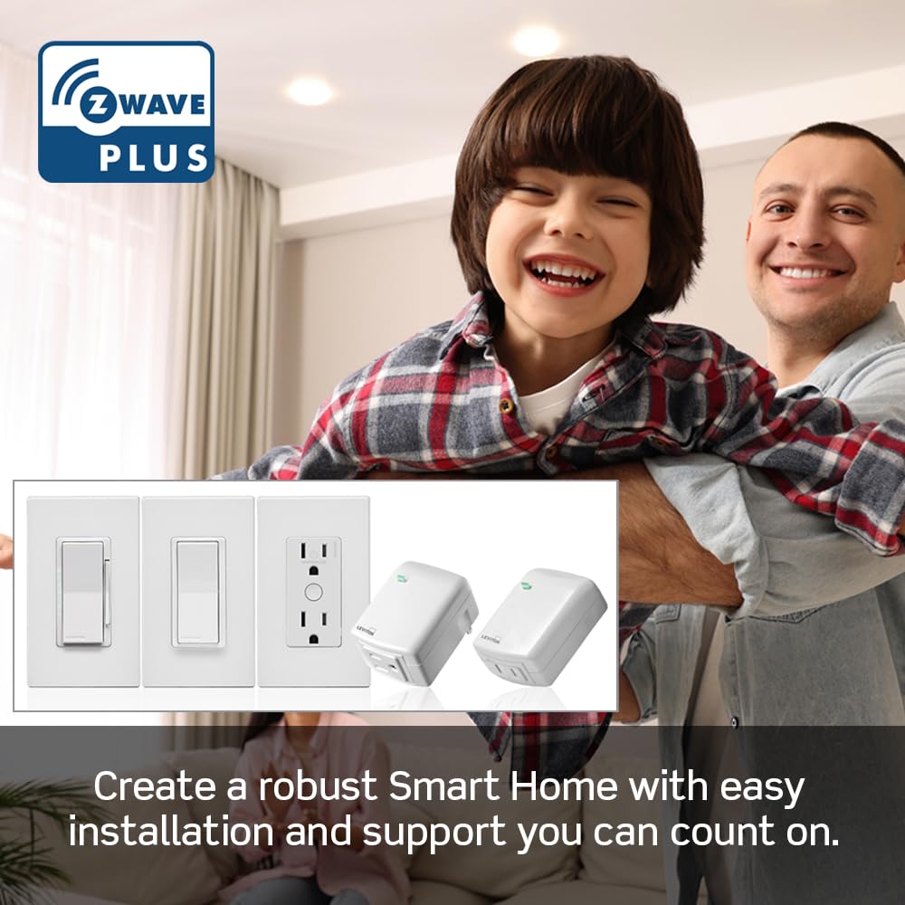 Leviton Decora Smart Dimmer Z-Wave 800 Series, ZW6HD-1RW, White