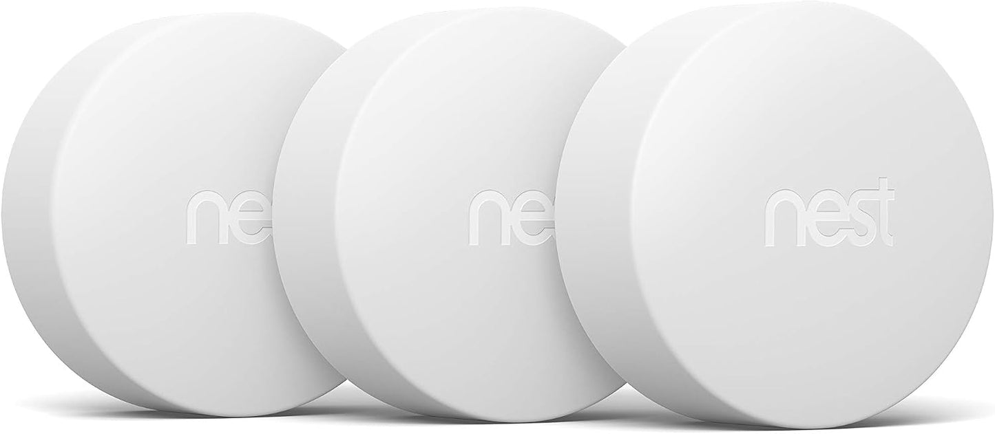 Google Nest Temperature Sensor 3 Count Pack - Nest Thermostat Sensor - Nest Sensor That Works with Nest Learning Thermostat and Nest Thermostat E - Smart Home