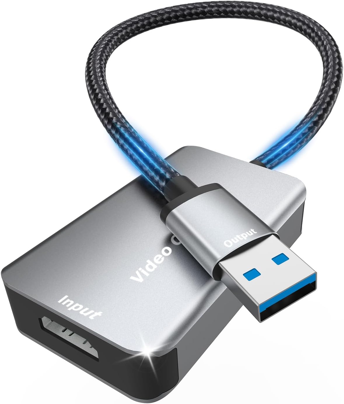 4K HDMI to USB 3.0 Video Capture Card, 1080P 60FPS for Recording, Streaming & Gaming, Plug & Play, Low Latency, Compatible with PS5, Switch 2, Xbox, Quest 3, Camera
