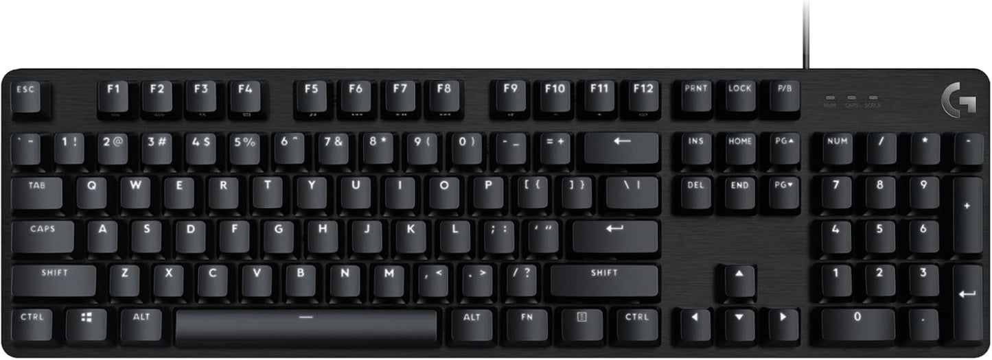 Logitech G413 SE Full-Size Mechanical Gaming Keyboard - Black | Backlit, anti-ghosting, compatible with Windows and macOS, aluminum material