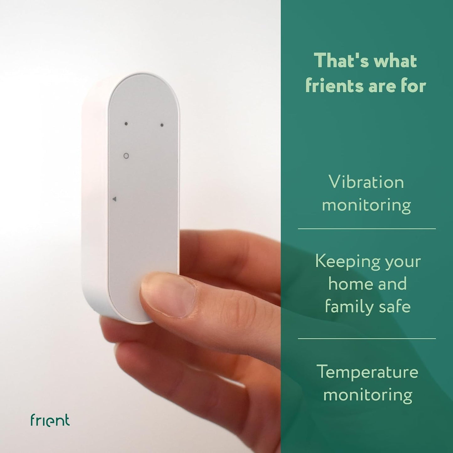 Frient Vibration Sensor | Vibration Detection | Tilt Sensor | 15 Preset Sensitivity Levels | Temperature Sensor | Zigbee | Compatible with Homey and SmartThings