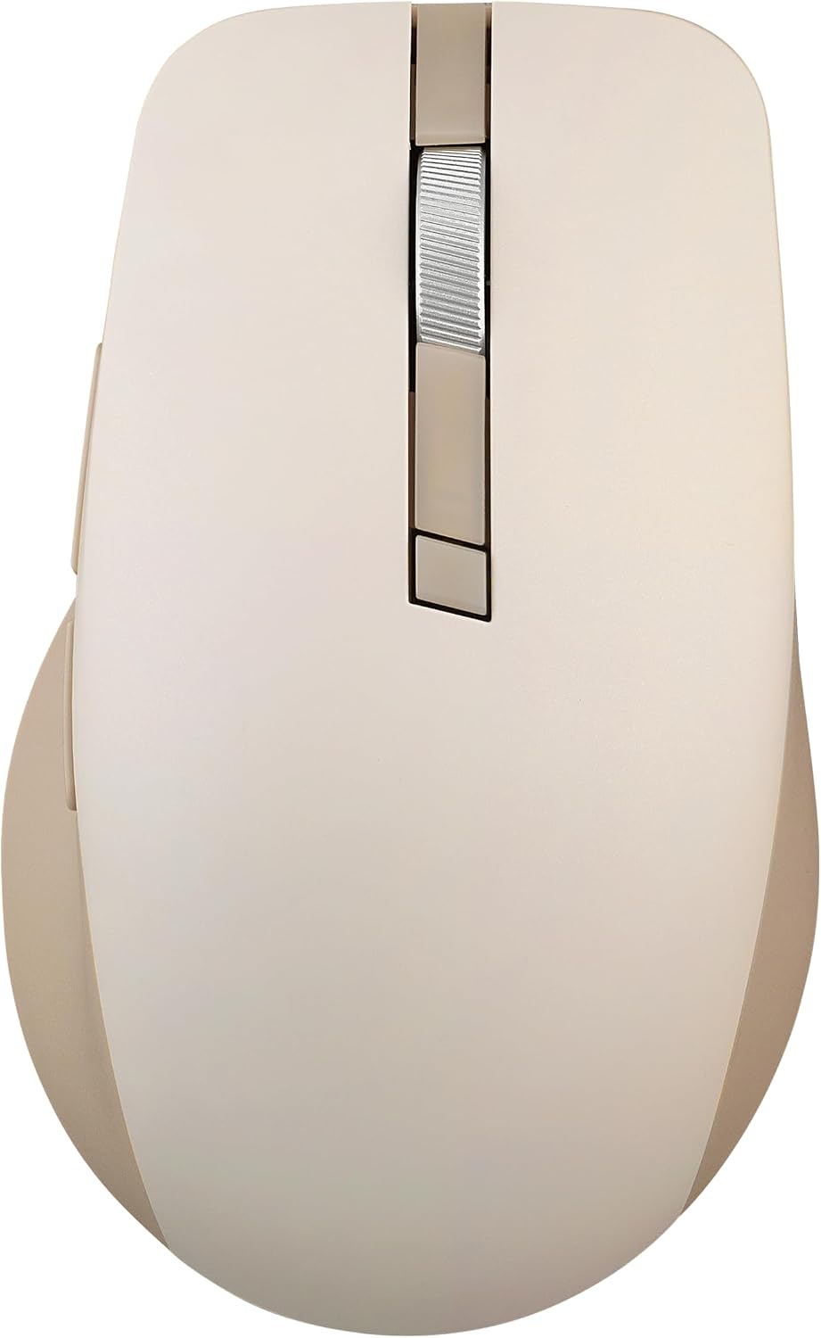 ASUS Wireless SmartO Mouse Silent Plus – Dual Mode (BT/2.4GHz), up to 3 Devices, Ergonomic, 4200 DPI, AA Battery Lasts up to 1 Year, Quiet Switches, Portable, for Productivity/Gaming - Oat Milk