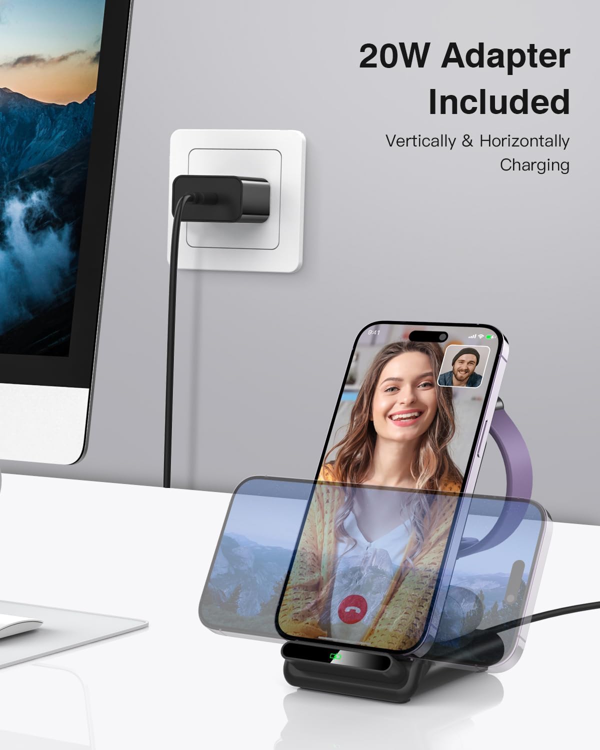 Wireless Charging Station,3 in 1 Charging Stand for Apple Multiple Devices | Fast Wireless Charger for Apple Watch Ultra 11 10 9 8 7 6 SE 5 4 3, for iPhone 17/Air/16/15/14/13/12,for AirPods Pro (Black)