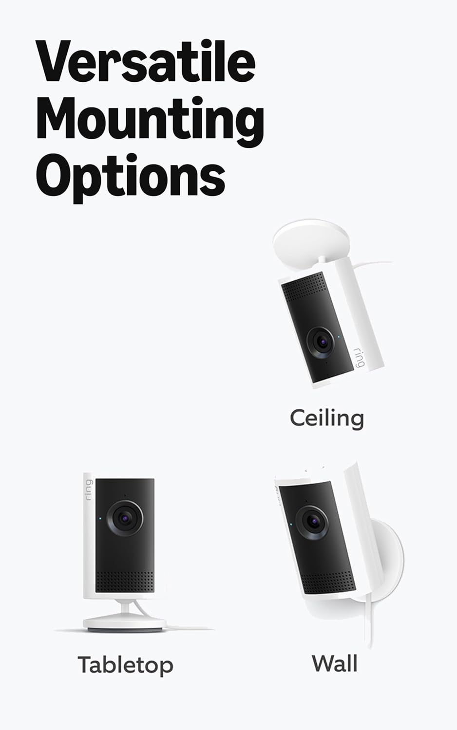 Ring Indoor Cam 2K (newest model) — Retinal 2K for crisp, true-to-life video quality, 6x Enhanced Zoom, Night Vision, White