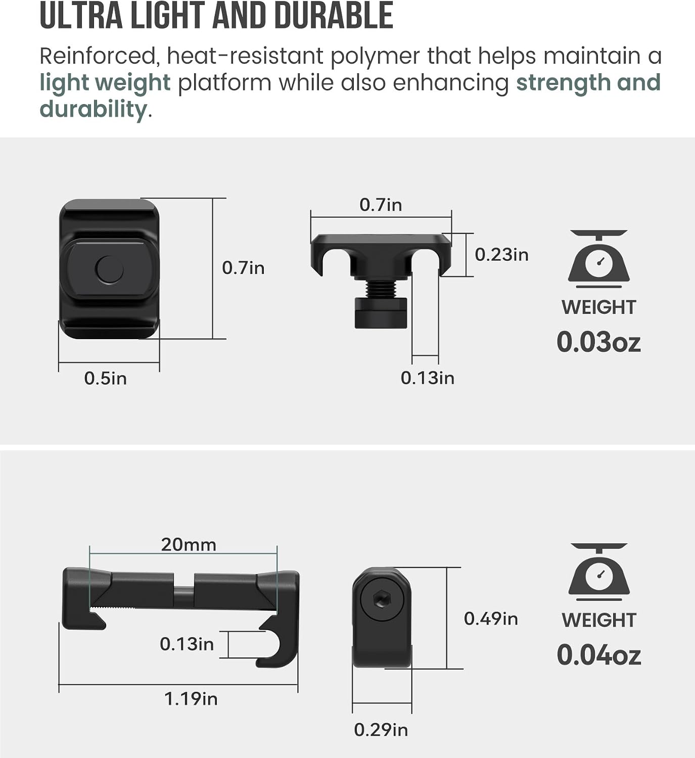 Pressure Switch Cable Management Kit Compatible with M-LOK/Picatinny Rail, Pressure Switch Cable Guides, Cable Clips, Wire Management for Flashlight/Laser, 16 Pack(8 Mlock + 8 Picatinny) - Black