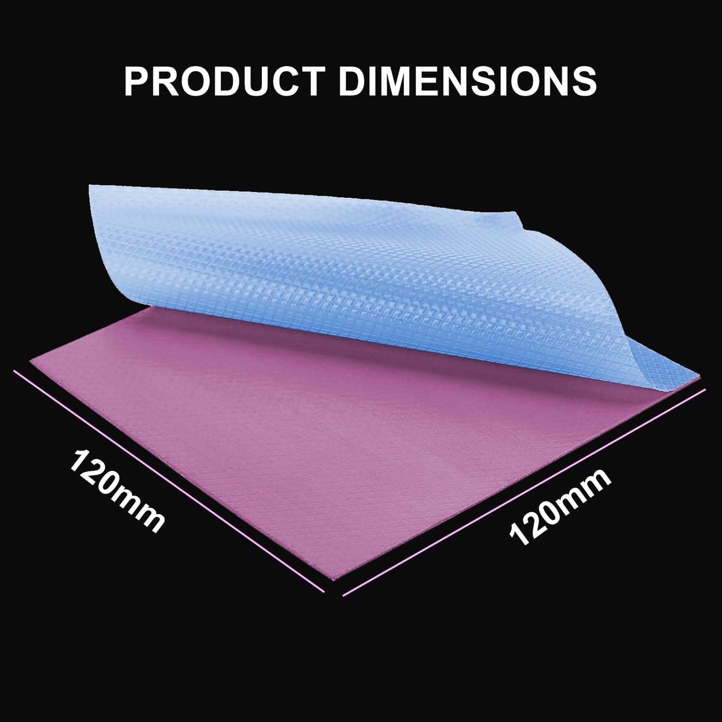 Maxtor Thermal Pad 16.8 W/mK,Thermal Pads for GPU/CPU/LED/Cooler,Excellent Heat Conduction，High Temperature Resistance (120 * 120 * 1.0mm（1pcs）)