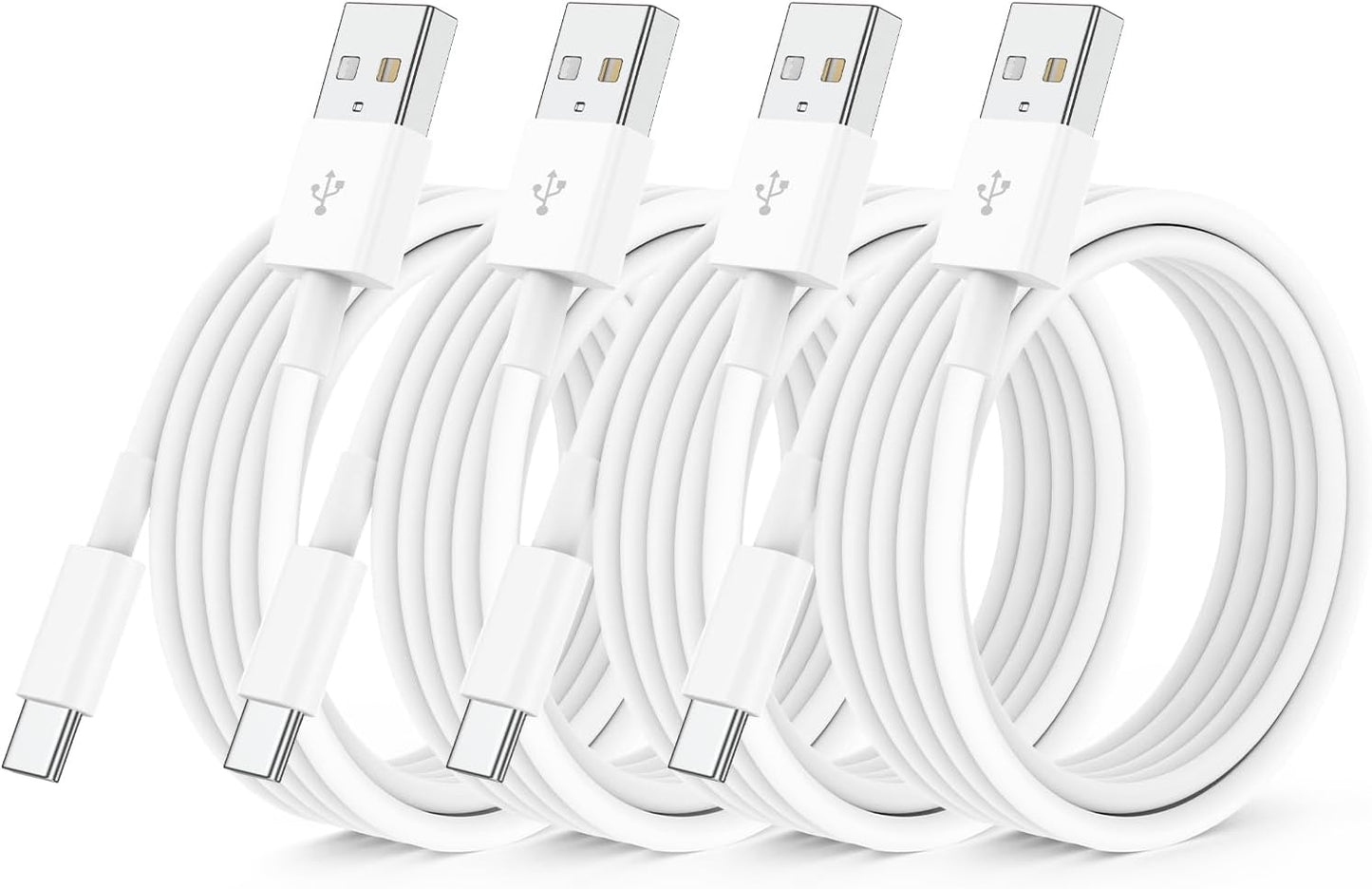 QZIIW 4Pack Apple USB C Fast Charging Cable 3FT for iPhone 17 16 15 Pro max | USB A to USB C Car Carplay Cord for iPhone 17 16 15 Pro/17 16 15 Plus Samsung S26 S25 S24, iPad Pro 12.9/11,Air 5th/4th Gen