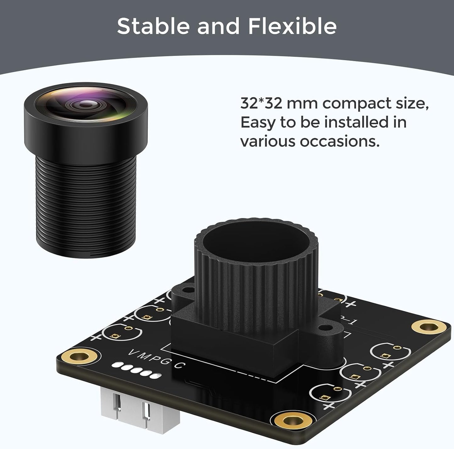 1080P USB2.0 UVC Camera, 130° Wide Angle Camera, Plug & Play for PC, Raspberry Pi, Jetson Nano and SBCs. Support Windows, Linux, Android and Mac OS.