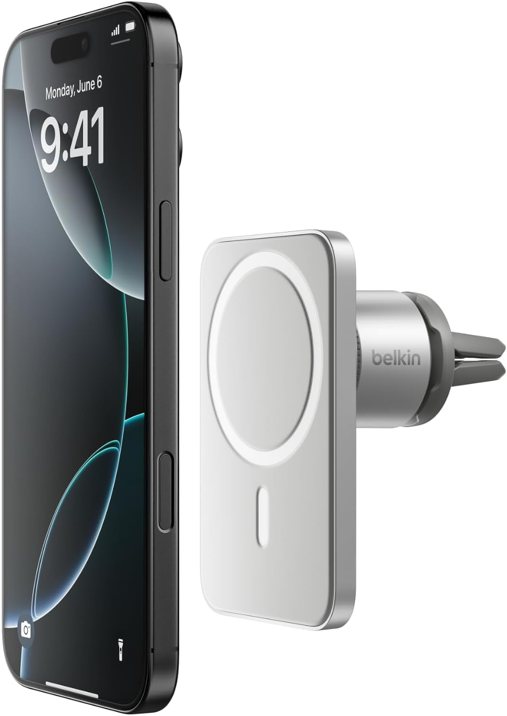 Belkin Magnetic Vent Mount Pro, MagSafe-Compatible Phone Holder for iPhone | Car phone mount, iPhone 17/16/15, Pixel 10 compatible, air vent mount, hands-free driving, road trips