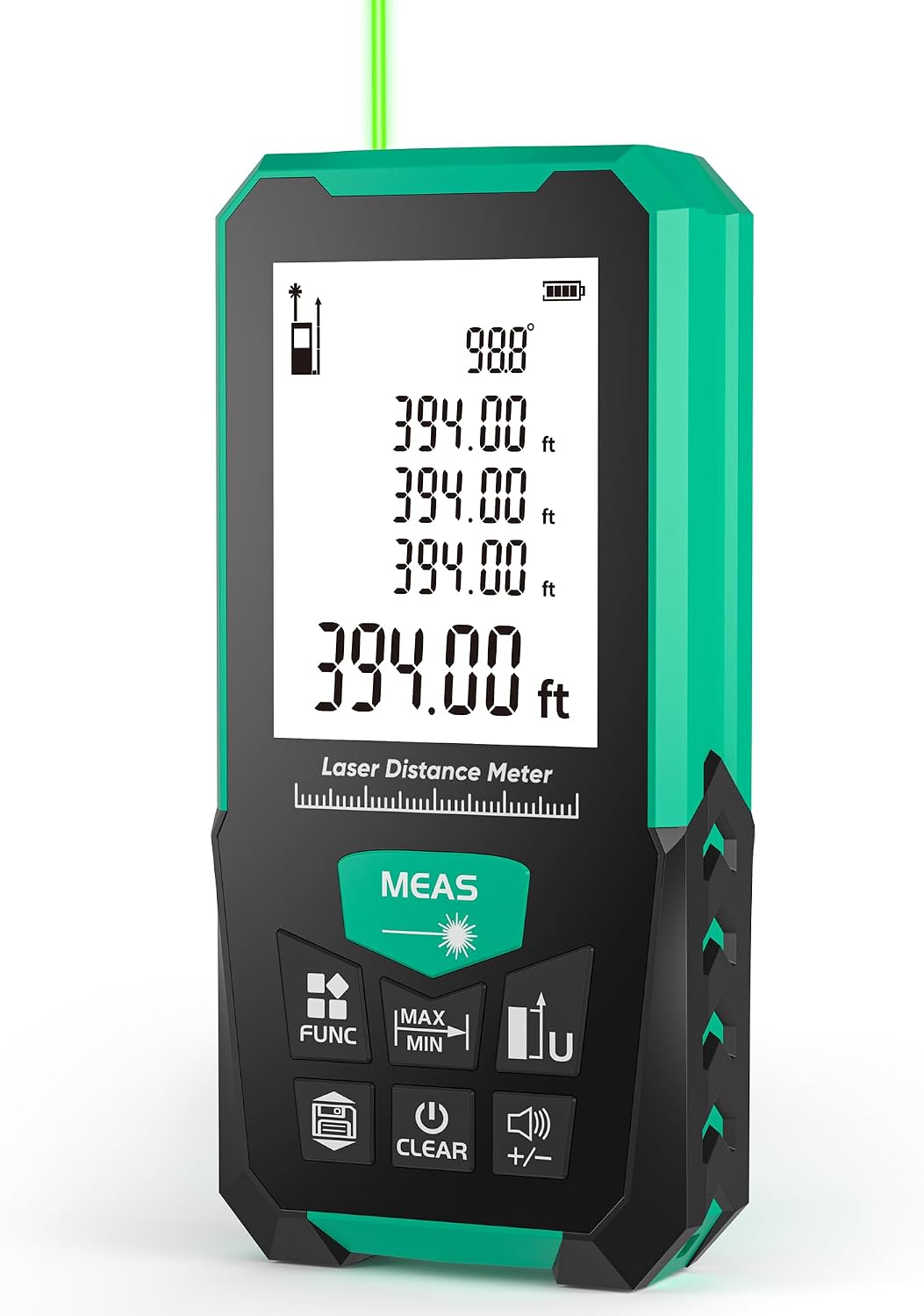 Laser Measuring Tool, Laser Measure with Level for Distance, Area, Volume and Pythagoras Measurement, Indoor Outdoor, Battery Included