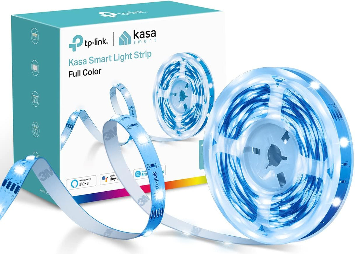 Kasa Smart LED Light Strip, RGB, 32.8ft(2 Rolls of 16.4ft.) Wi-Fi LED Strip Works w/ Alexa & Google Assistant,High Brightness, Trimmable, Up to 25,000 Hours,2Yr Warranty (KL400L10),Multicolor
