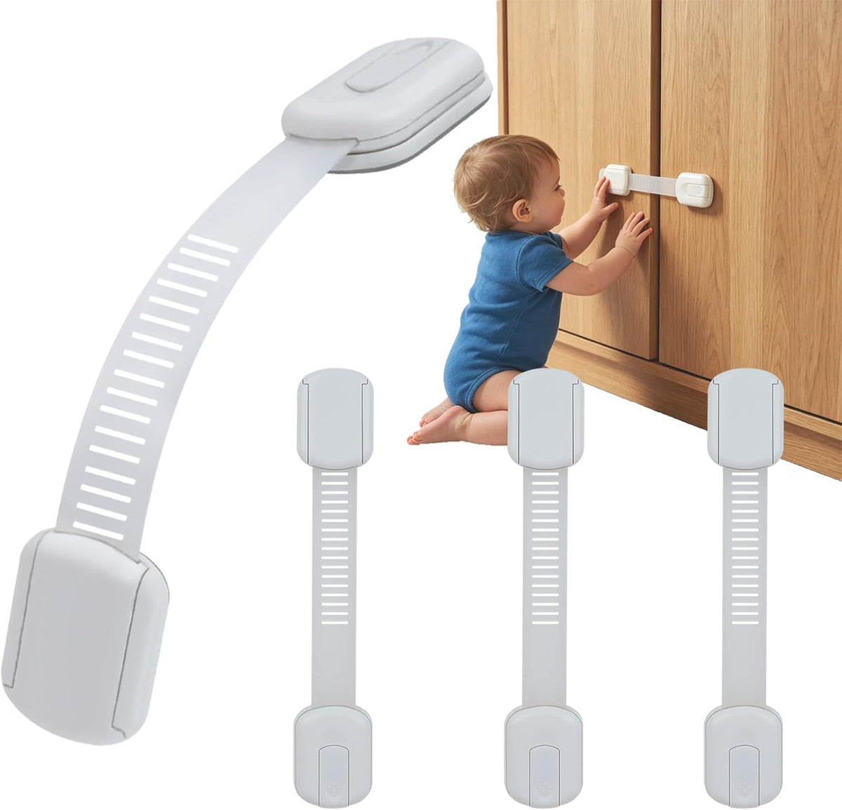 24-Pack Child Safety Cabinet Locks