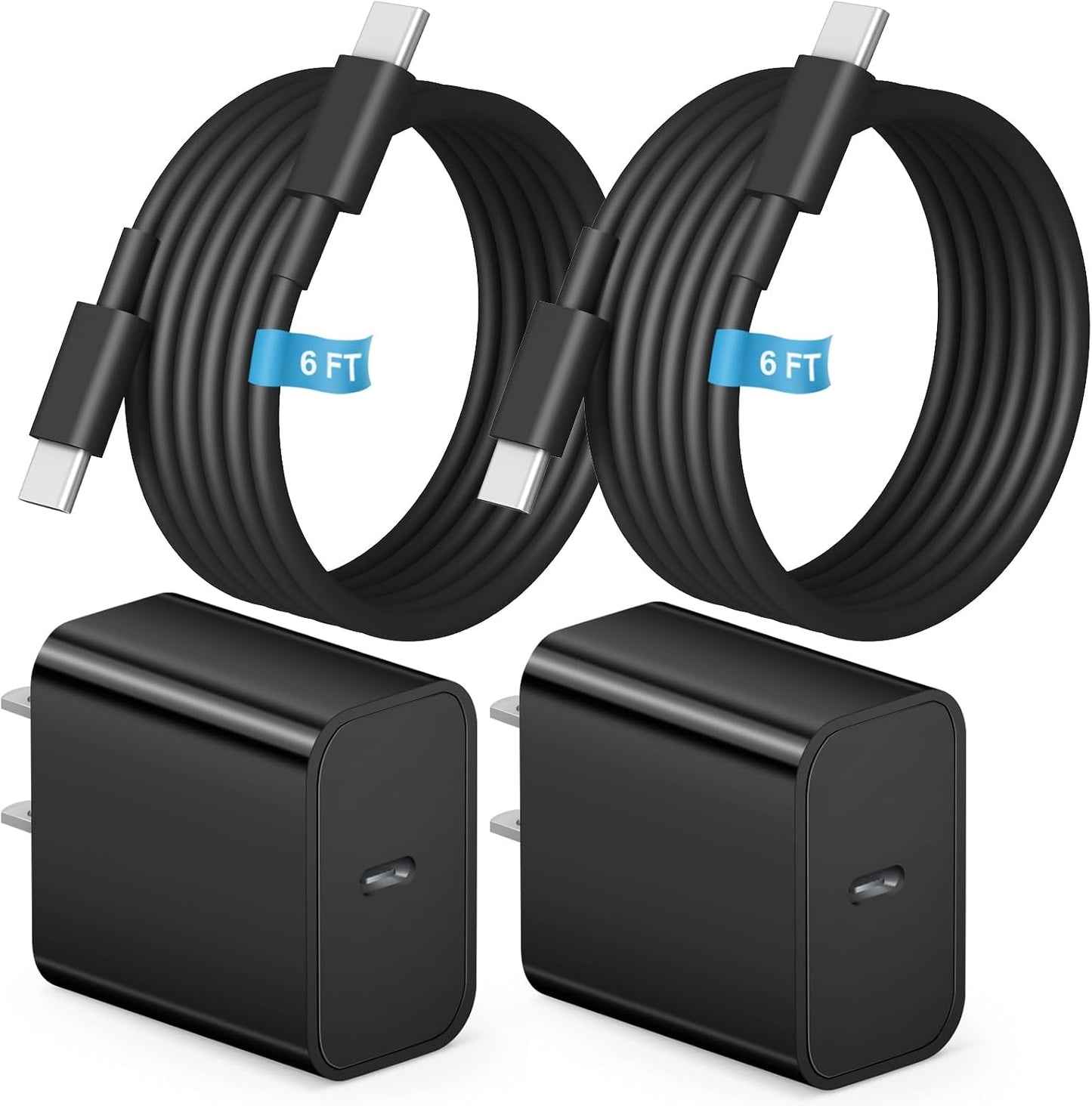 iPhone 17 16 15 Charger Fast Charging Type C Chargers USB C Charger Block | 10FT Extra Long Cable with 2Pack [ETL Safety Certified] 20W Block for iPhone 17/17 Pro/17 Pro Max/16/16 Pro/16 Pro Max/15