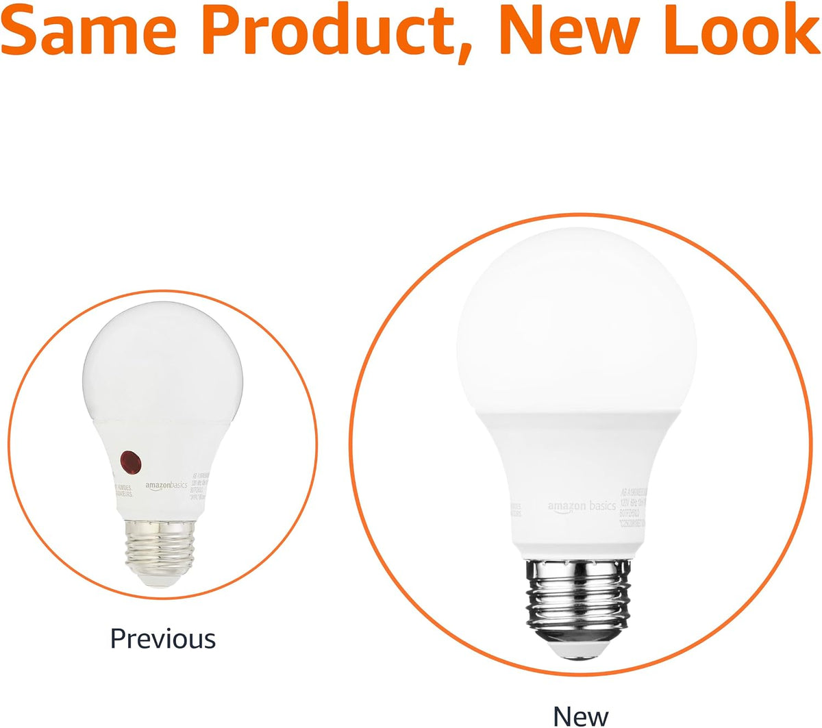 Amazon Basics A19 Dusk to Dawn Sensor LED Outdoor Light Bulbs, 60W Equivalent, Daylight 5000K, E26 Base, Auto On/Off, Porch, 10,000 Hours, 2-Pack