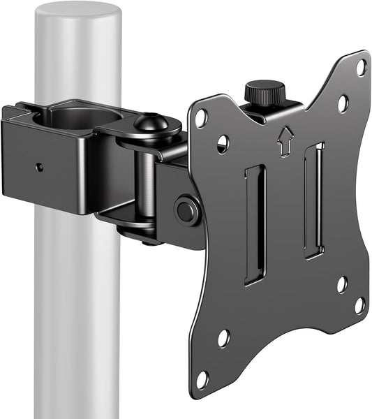 PUTORSEN Universal VESA Pole Mount for 17”- 32” Screens,Holds to 22Lbs, Adjustable Monitor Mount with 75x75/100x100 VESA Plate, Tilt/Swivel/Rotation,Fits 1.377 Inch Diameter Pole,Black