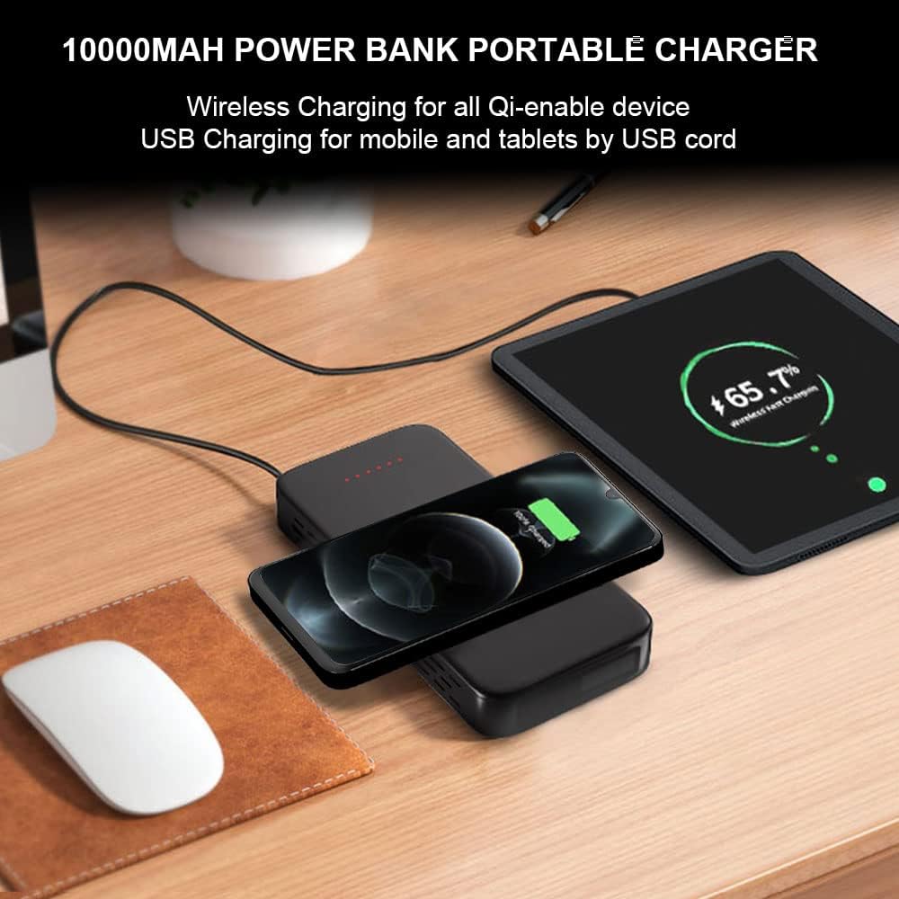 Wireless WiFi Security Camera in Power Bank, Real 1080P FULL HD Mini Camera Wireless&USB Charger with Video Recording, Mobile Phone APP Remote Control, Large Capacity Power Bank Support 2.4G and 5G