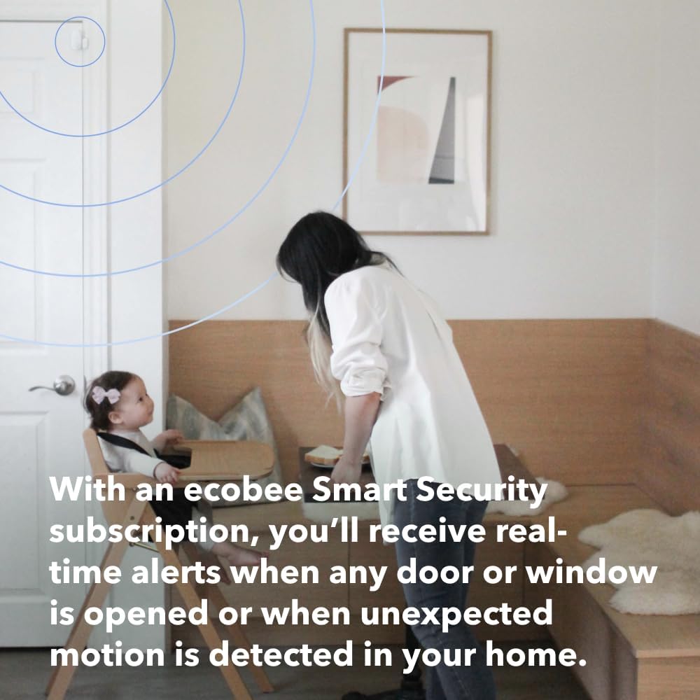 ecobee Smart Sensor for Doors & Windows 2 Pack for Home Security | Get instant alerts when doors and windows are opened. Enhance your security and peace of mind by securing your home.