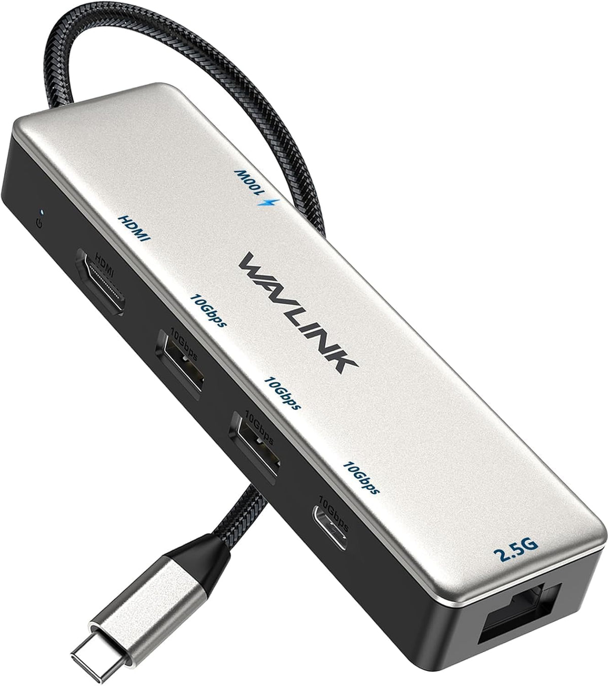 USB C Hub 2.5G Ethernet, WAVLINK 10Gbps USB C Hub with 2.5Gb RJ45 Port