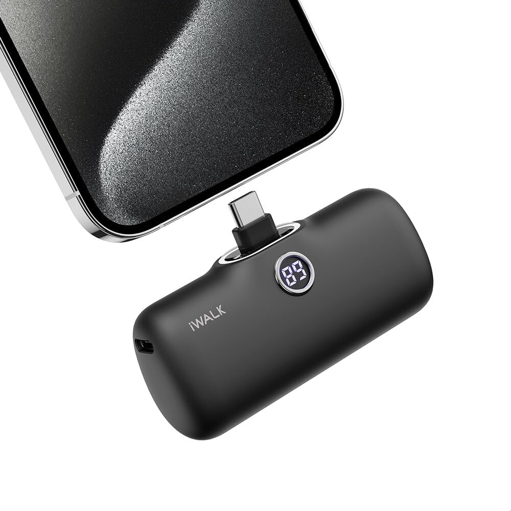 iWALK USB-C Portable Charger for iPhone 17/16/15, Mini 20W 4,800mAh Wireless Power Bank Fast Charging Travel Battery Pack Compatible with iPhone 17/16/15 Plus/17 Pro/17 Pro Max, Andriod Phone Samsung