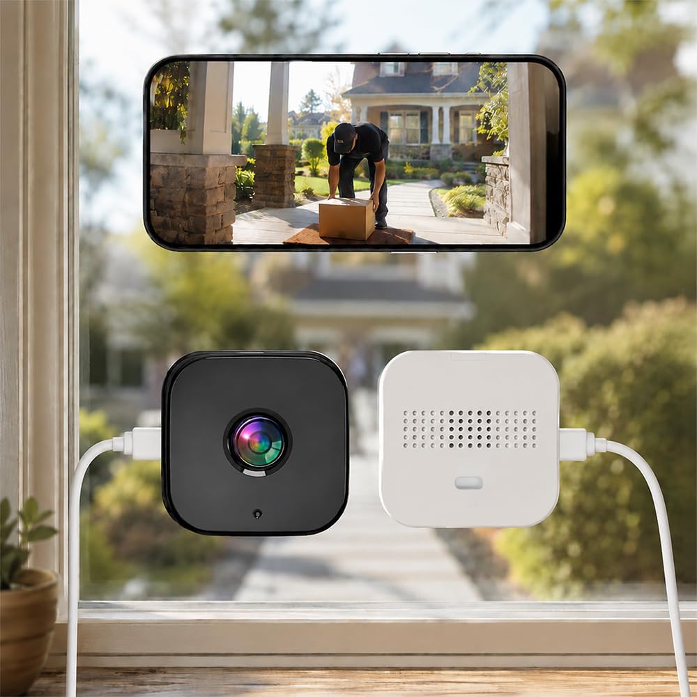 2K Window Camera, Window Cameras for Home Security with Night Vision