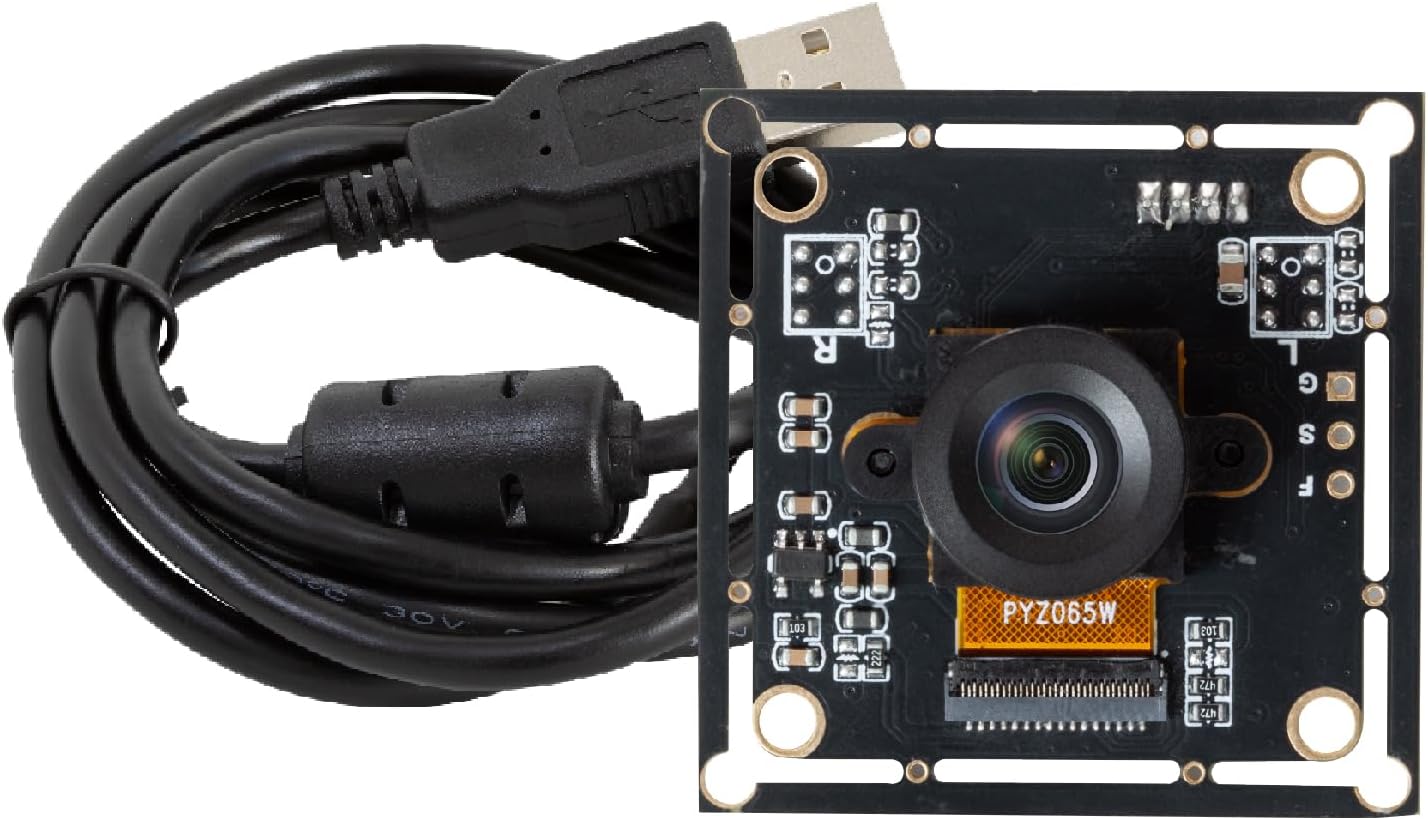 Arducam 120fps Monochrome Global Shutter USB Camera Module, 800P High Speed UVC Webcam with 130°D Wide Angle M12 Lens, for PC, Laptop, Android Devices & Raspberry Pi