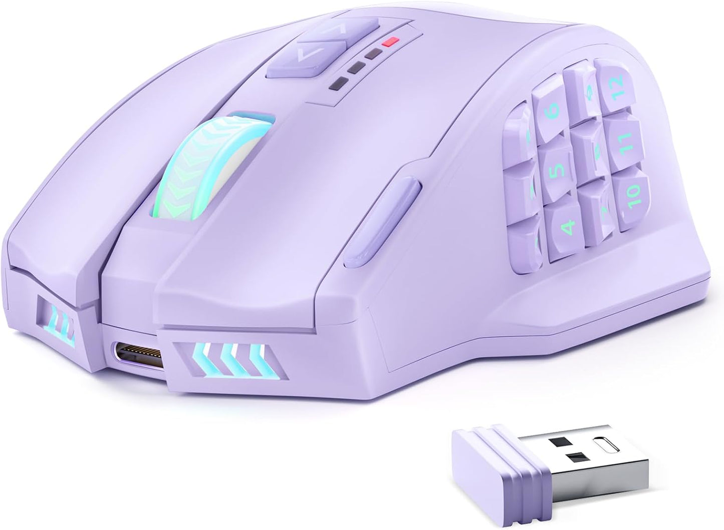 UtechSmart Venus Gaming Mouse RGB Wired, 16400 DPI High Precision Laser Programmable MMO Computer Gaming Mice