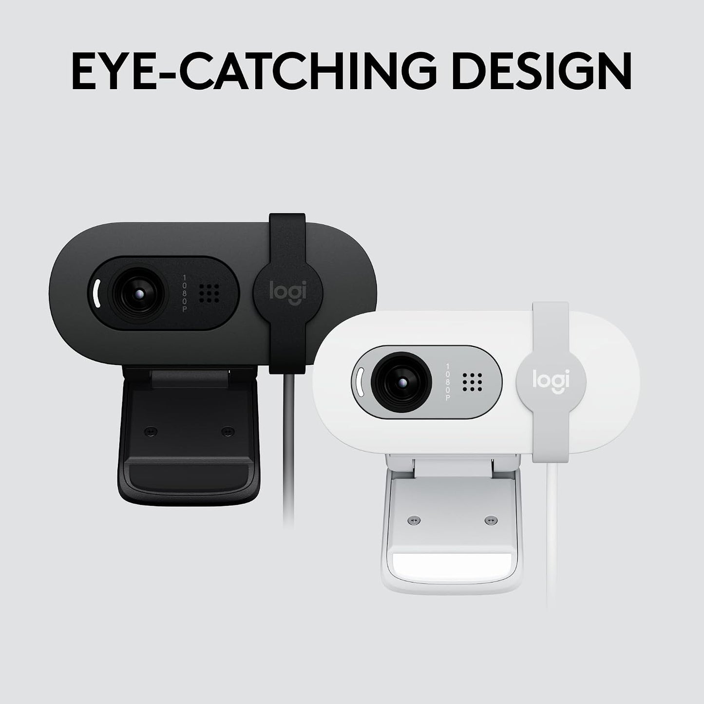 Logitech Brio 101 Full HD 1080p Webcam for Streaming and Meetings - Black | 1080p with auto-light correction, built-in mic, privacy shutter, USB-A, compatible with Teams, Google Meet, Zoom and more