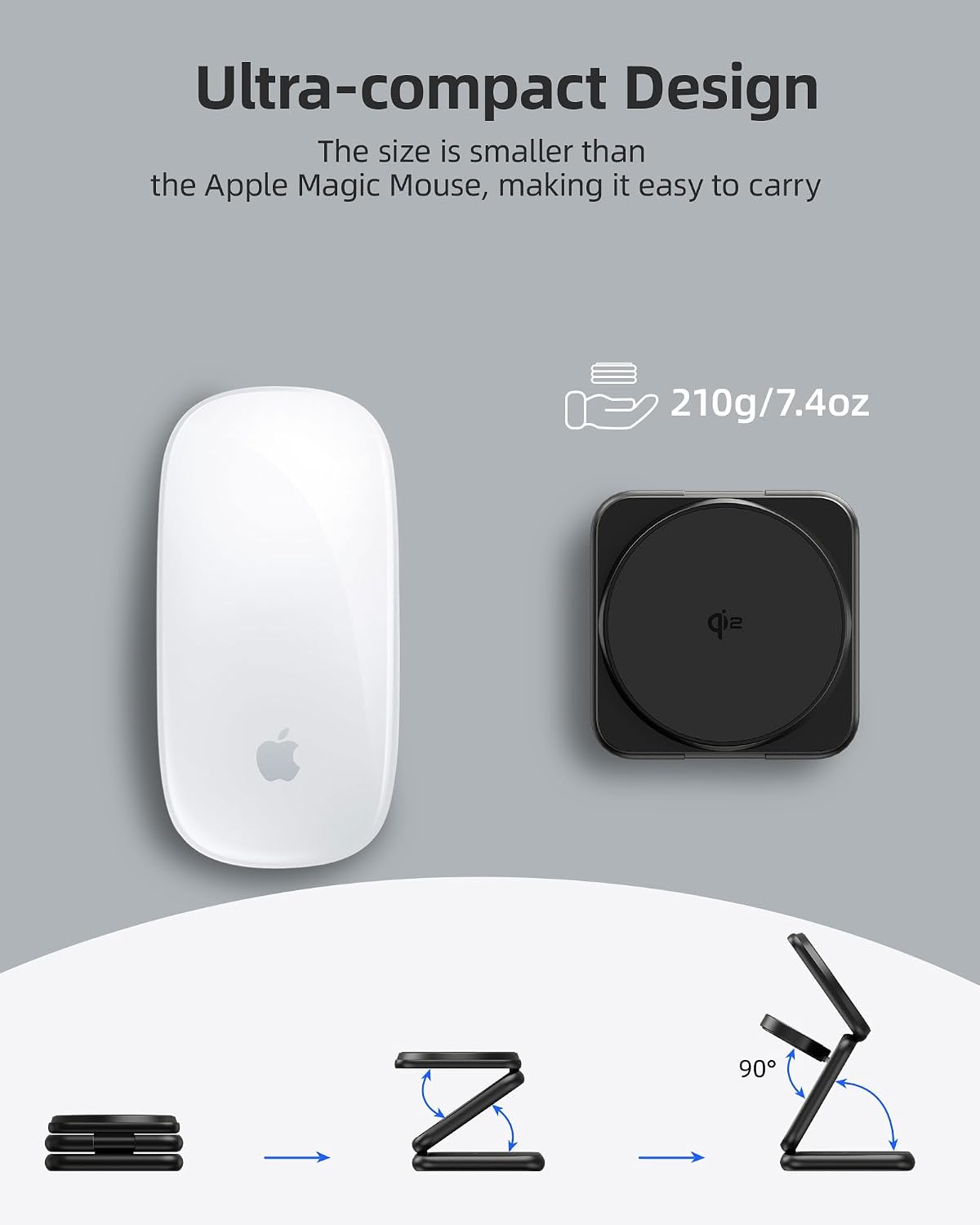 KUXIU Qi2-Certified 15W 3 in 1 Magnetic Wireless Charging Station for Apple