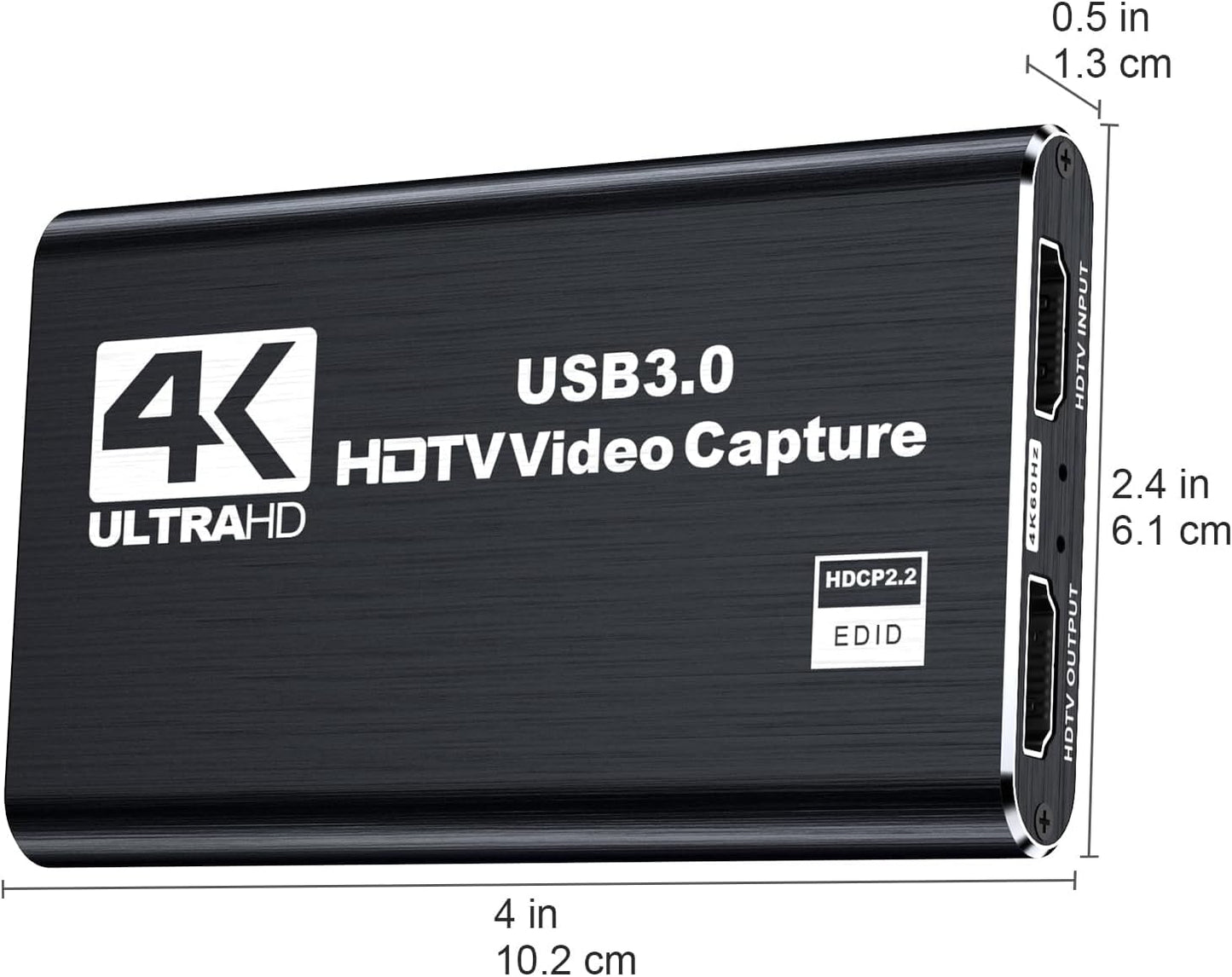 dobestyou 4K Capture Card Black for Streaming, Recording & Gaming – HDMI Video Capture Device with USB 3.0, 1080p 60fps, Plug & Play,Zero Latency for PS5, Xbox, Switch, OBS, PC, Mac