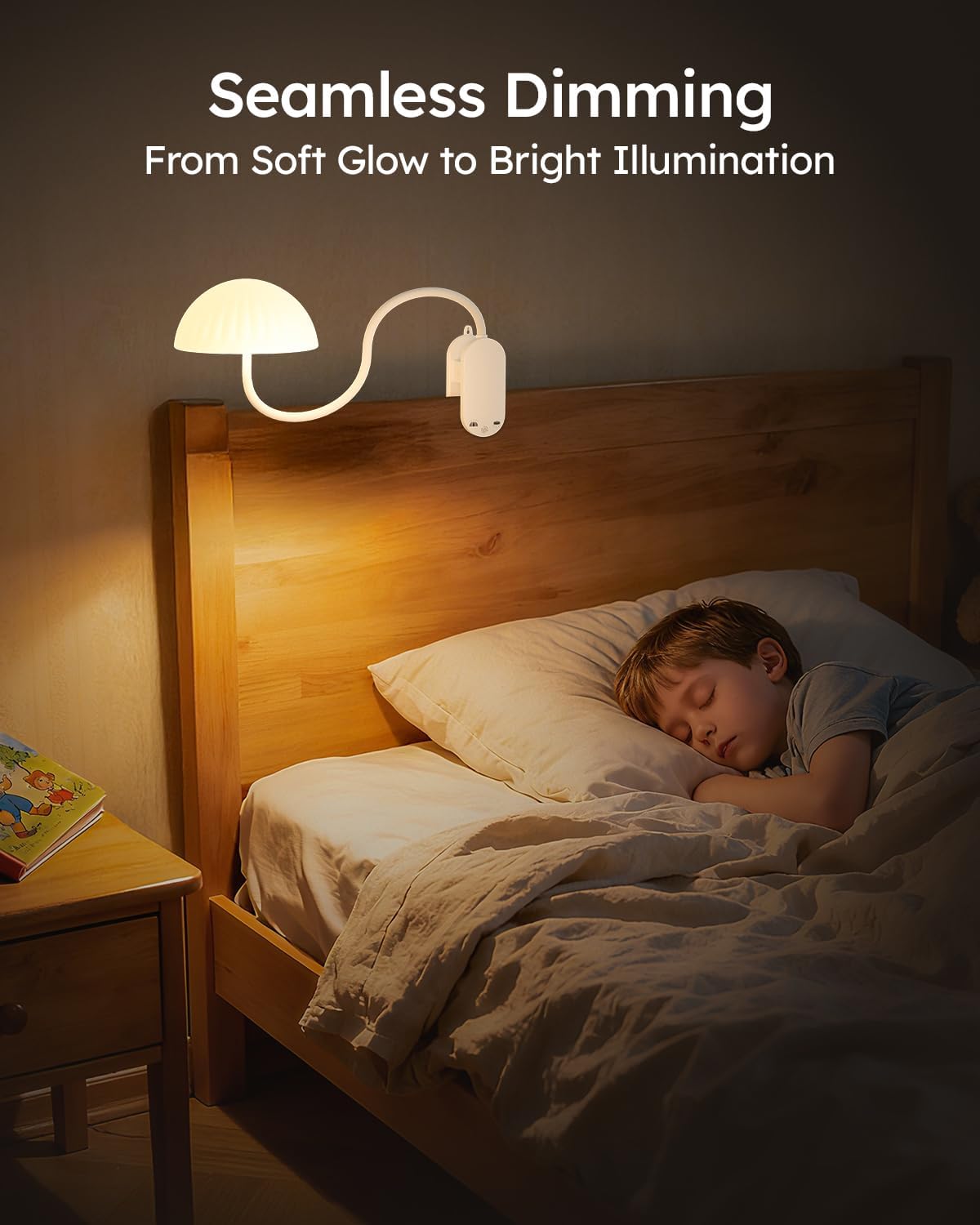 Rechargeable Clip On Lamp, Cordless Touch Control Desk Lamp with RGB Ambient Mode & 3000K–6000K Dimmable Book Reading Light, Portable Gooseneck Lamp Battery Operated Clamp On Table Bedside Headboard