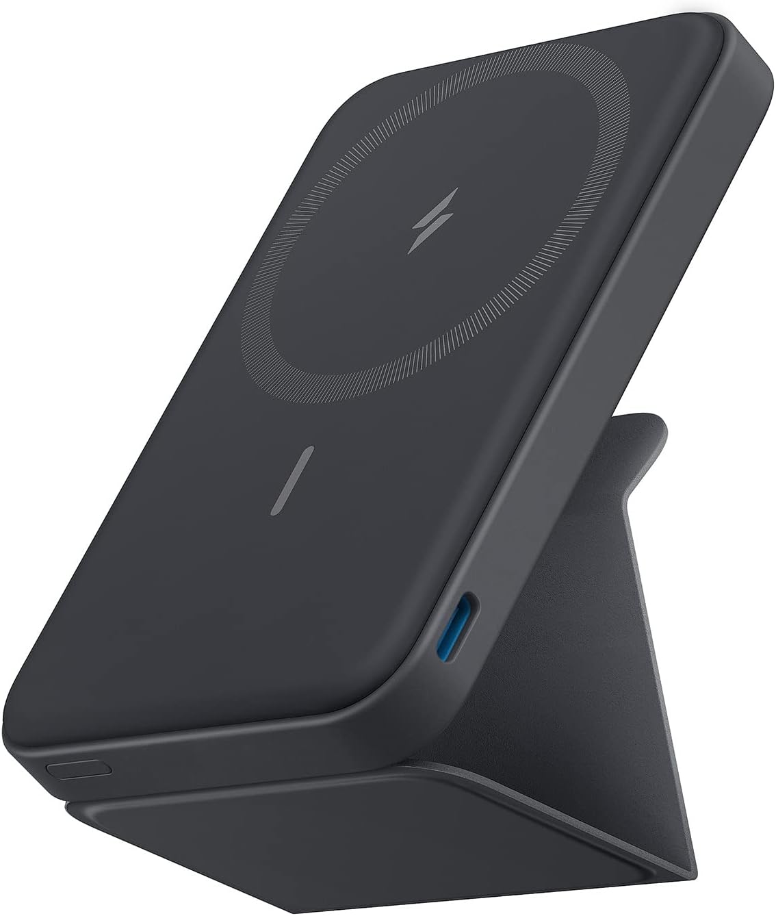 Anker 622 Magnetic Power Bank, 5,000mAh Foldable Wireless Portable Charger | Battery Pack with Stand and Side USB-C Port, Magsafe-Compatible for iPhone 16 / 15 / 14 / 13 Series