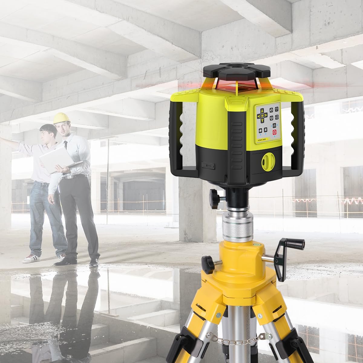 Elevator Tripod for Laser Level, Surveying Instruments With Adjustable Legs for Cross Rotary Lasers