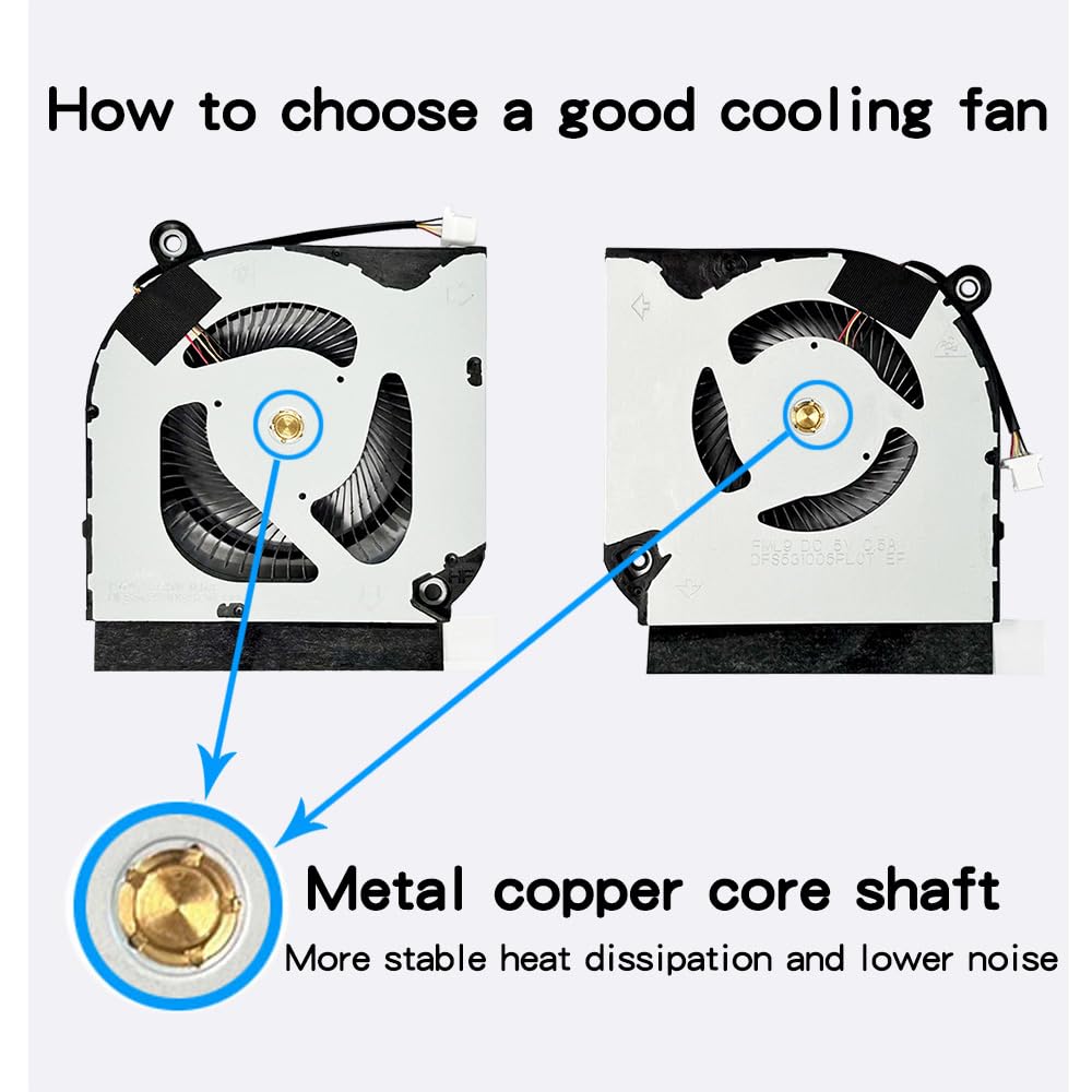 New Replacement Cooling Fans for Acer Nitro 5 (2020) N20C1 AN515-55 AN515-45 AN517-52 AN517-41 AN515-56 -57 AN515-57-55RY AN515-55-50V2 AN515-55-72ST AN515-55-75BM AN515-55-59TA AN515-45-R7WA Laptop