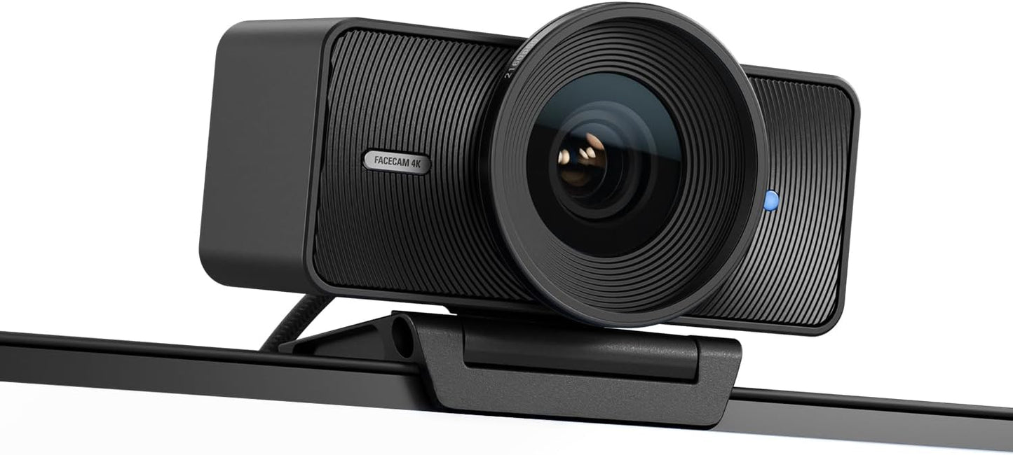 Elgato Facecam 4K, 4K60 Studio Webcam, DSLR-Like Control | Sony STARVIS 2 sensor, 49mm lens filter support, Uncompressed video, HDR support, Eco-friendly build, USB-C