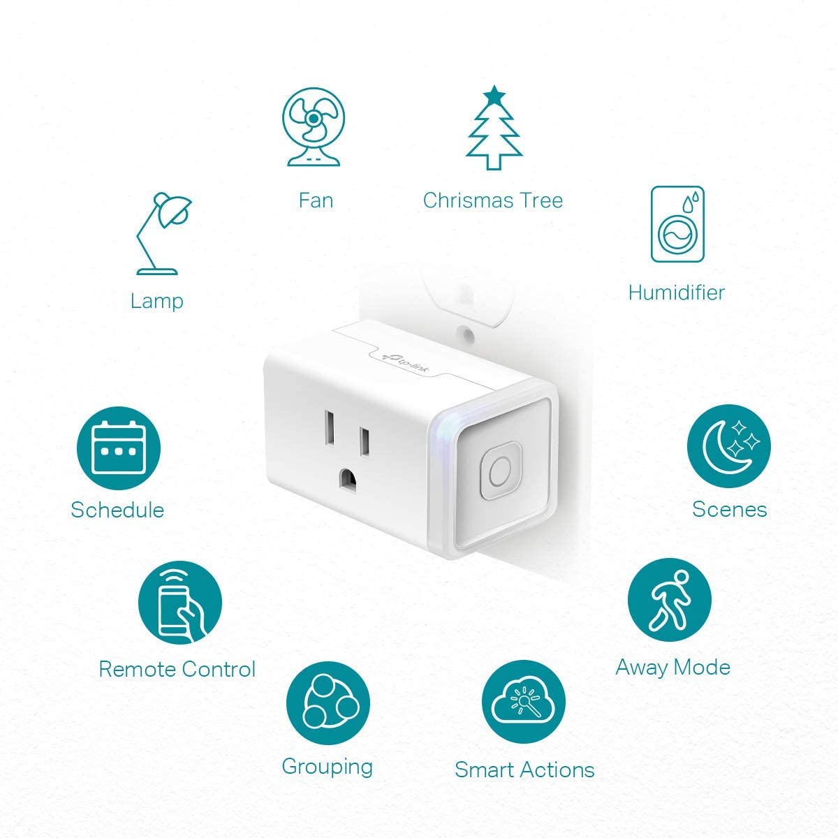 Kasa Smart Plug HS103P4, Wi-Fi Outlet Works with Alexa, Echo, Google Home & IFTTT, No Hub Required, Remote Control, 15 Amp, UL Certified, 4-Pack, White | Works with Echo, Google Home, No Hub Required, 15 Amp, UL Certified, Remote Control