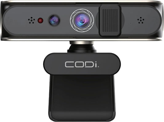 CODi Allocco HD 1080P IR Webcam with Windows Hello Facial Recognition, 30FPS USB-A Camera with Built-in Microphone, Auto Low-Light Correction for Video Conferencing &amp; Streaming