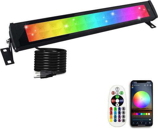 1Pack 50W RGB LED Light Bar with APP/Remote Control/16 Millions