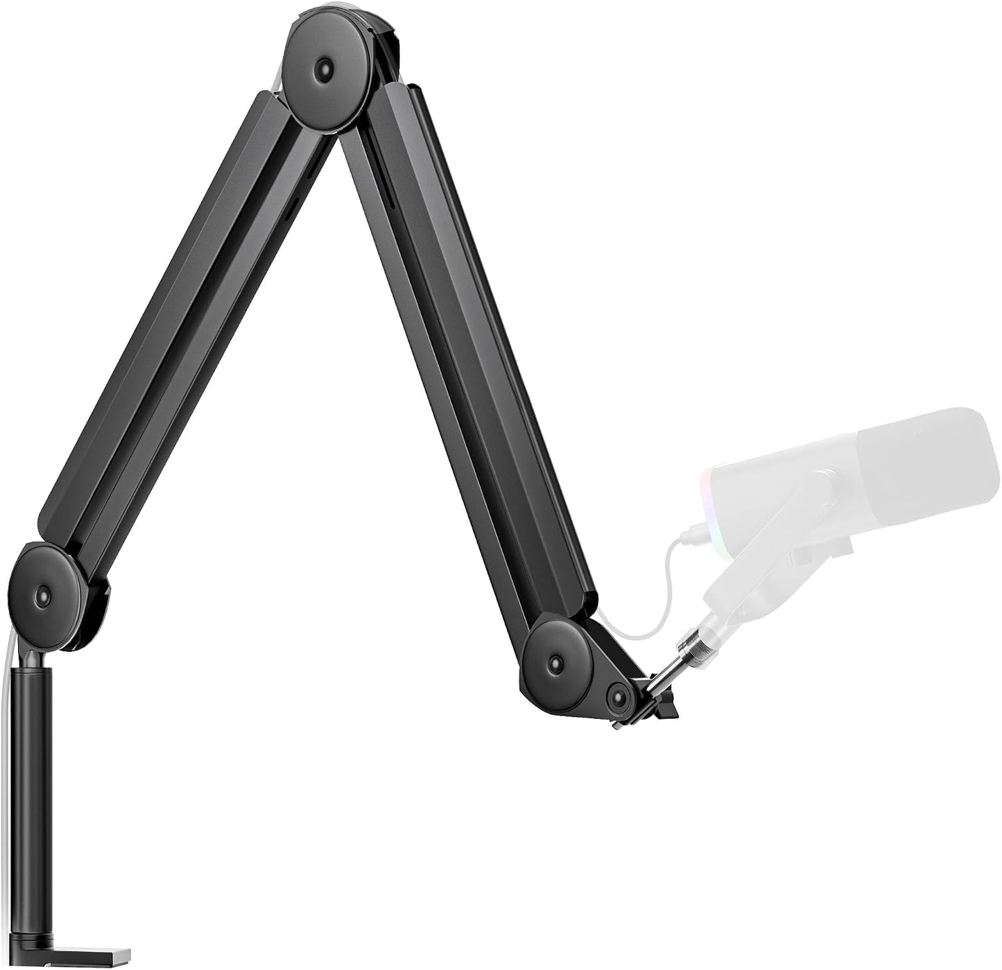 InnoGear Mic Arm Microphone Boom Arm Cable Management for Blue Yeti, Black | Desk Mount, for Shure Fifine, Professional Appearance, Extendable, Horizontal Reach 32.3", 3.5 lb Weight Capacity, Heavy-Duty
