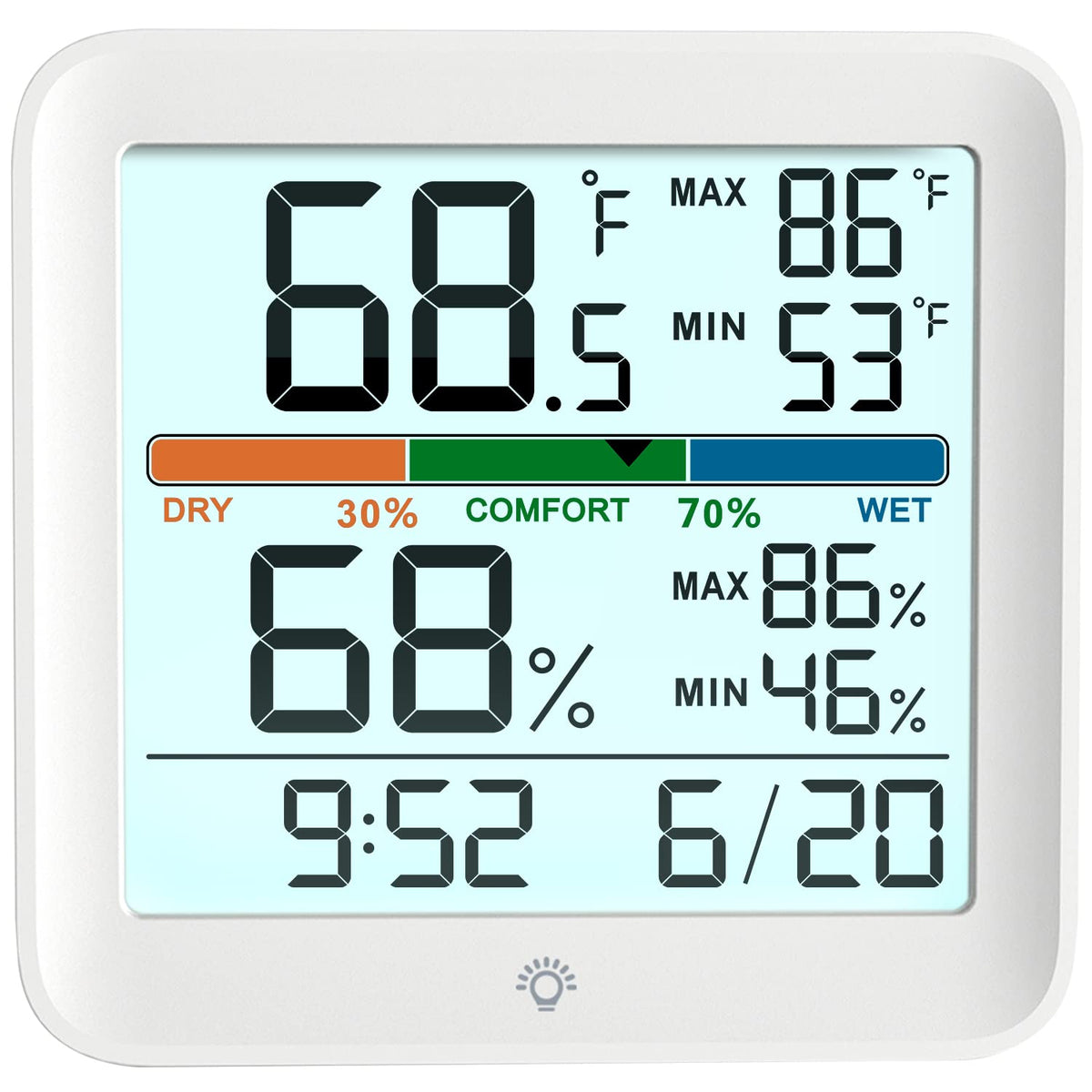 Indoor Digital Thermometer Hygrometer, Room Temperature Humidity Monitor