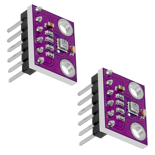 2PCS BME280 3.3V Sensor Module Pre-Soldered High Precision Atmospheric Pressure Sensor GY-BME280-3.3 Temperature Humidity Sensor Module for Raspberry Pi and Other MicroControllers