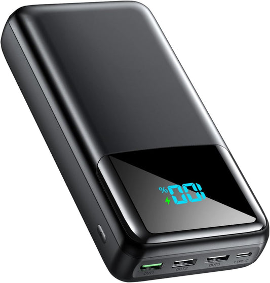 Portable Charger Power Bank 50000mAh, USB-C PD 30W Fast Charging, High Capacity External Battery Pack for Camping, Portable Phone Charger for iPhone 17/16/15/14/13/12/11 Samsung Android (Black)