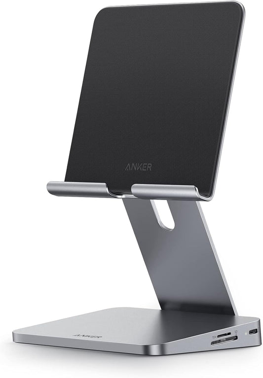 Anker USB C Hub for iPad, 551 USB-C Hub (8-in-1), with Foldable Tablet Stand, iPad Pro Dock, 4K HDMI, 2 USB-A Data Ports, for iPad Pro 5th Gen/iPad Air 5th Gen/iPad mini 6th and Later (Silver)