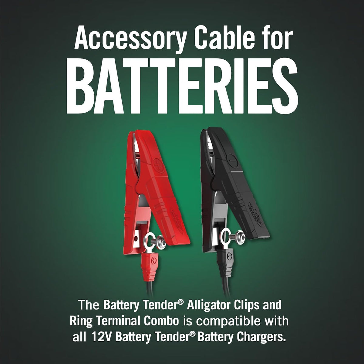 Battery Tender Alligator Clip and Ring Terminal 20 Inch Battery Charger Accessory Combo Cable - 081-0180