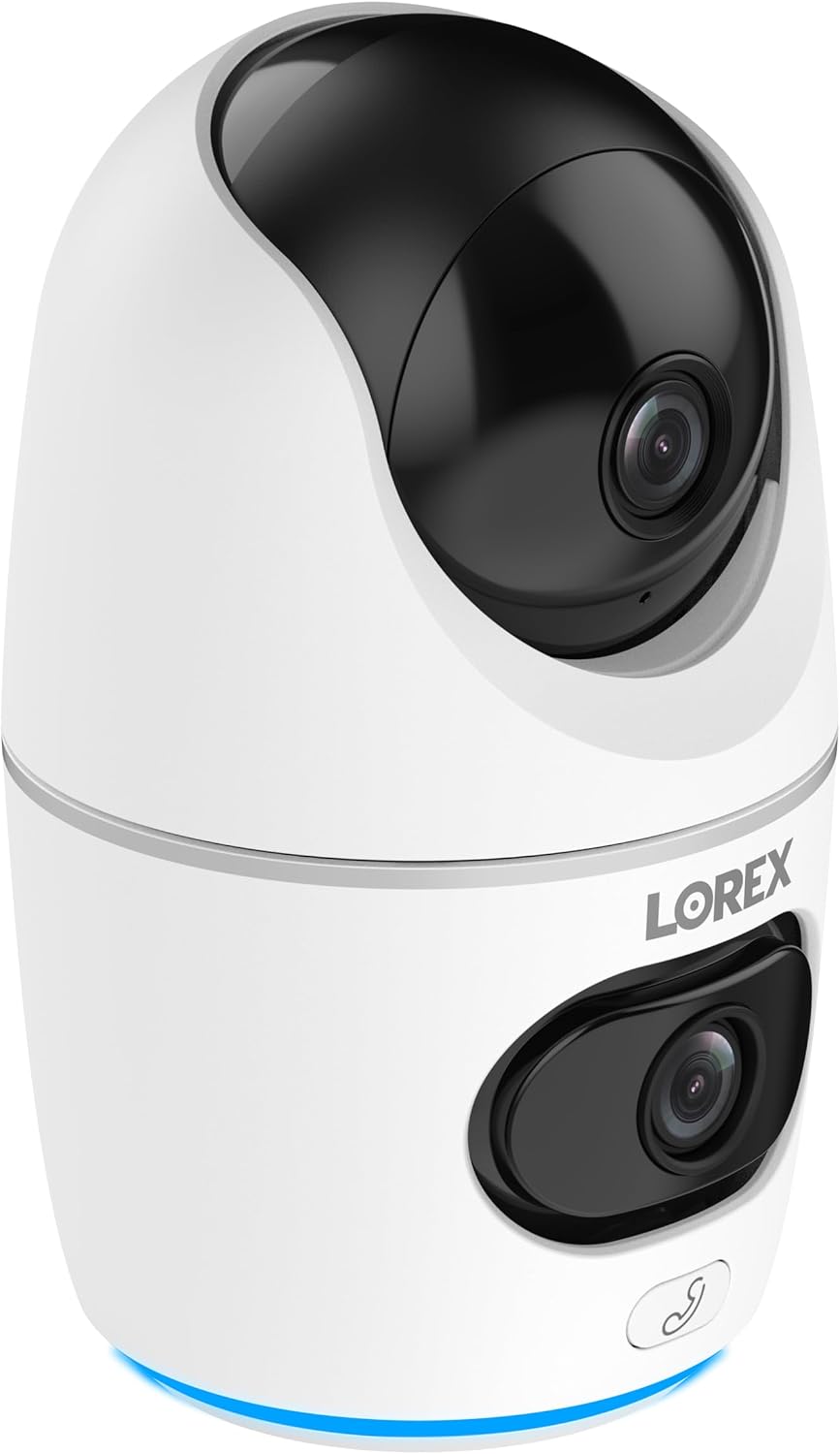 Lorex Classic App | 2K Dual Lens Indoor Pan-Tilt Wi-Fi Security Camera
