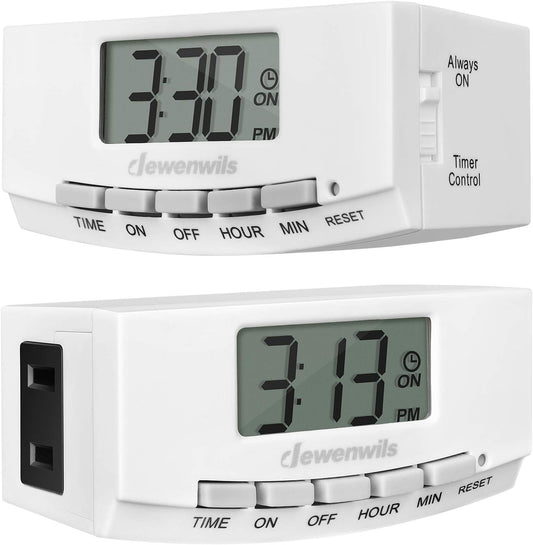 DEWENWILS 24 Hour Digital Light Timer, 1 Polarized Outlet
