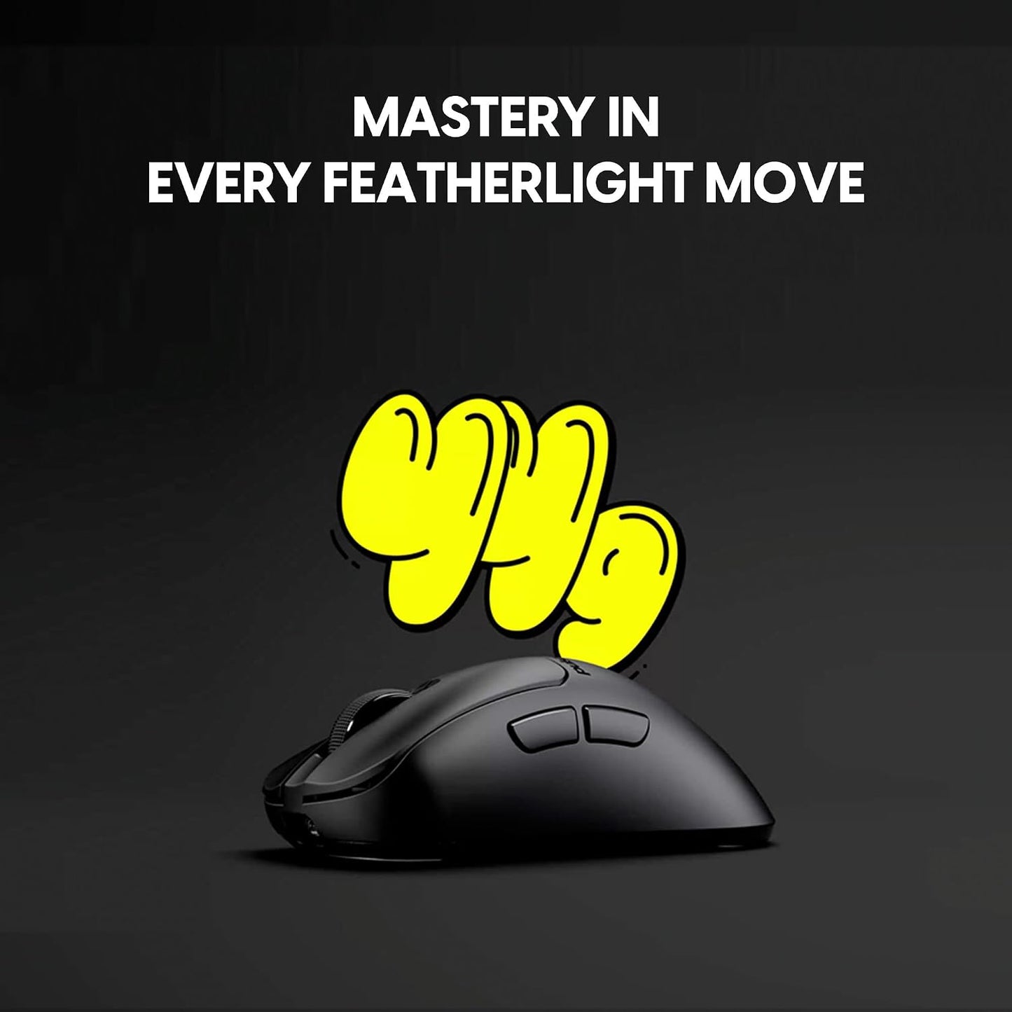 Pulsar Gaming Gears Xlite Crazylight Wireless Gaming Mouse, Ultra Lightweight 1.55 oz (44g), Optical Switch, 32000 DPI, 750 IPS, XS-1 Sensor, 8k Compatible (Medium, Jet Black)