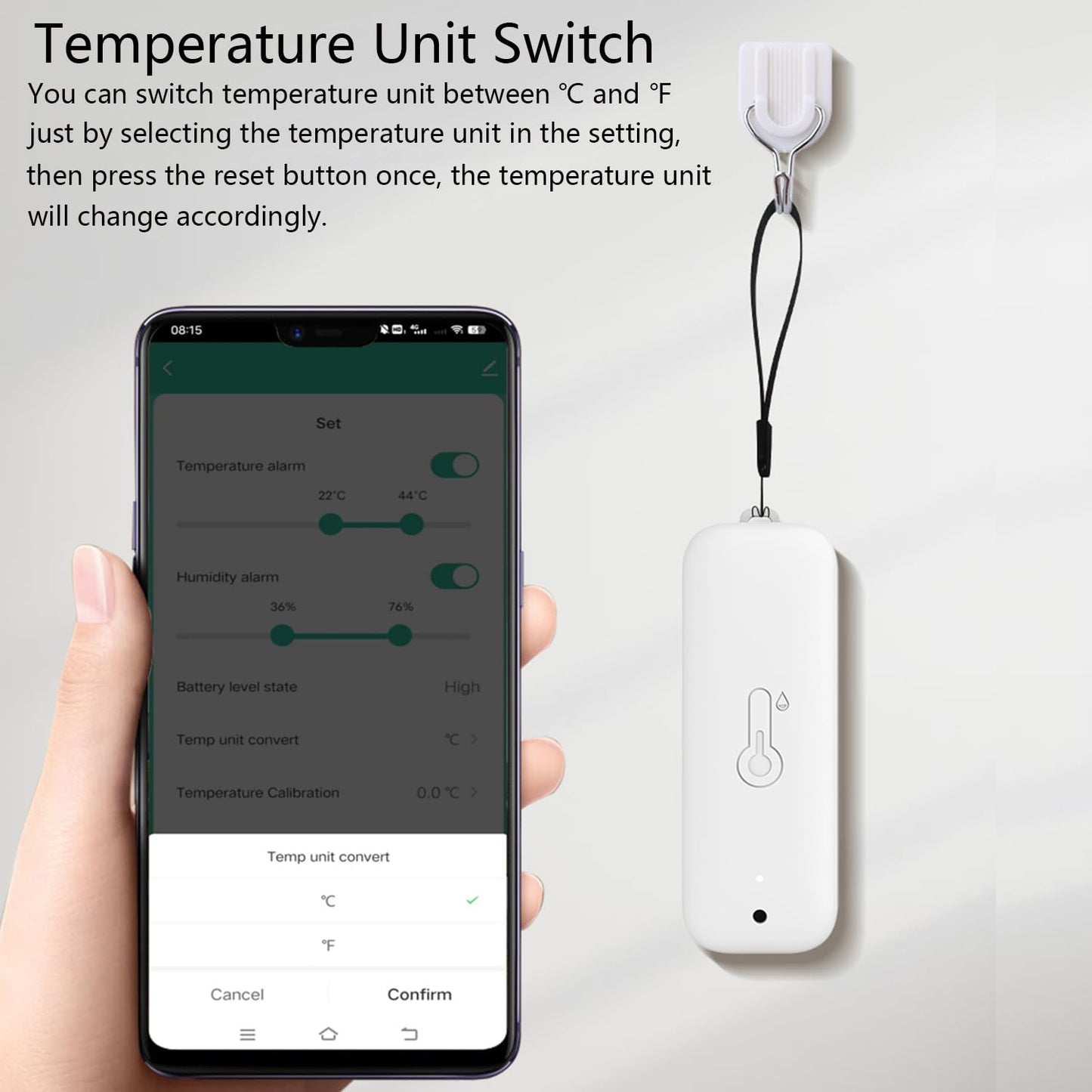 WiFi Thermometer Hygrometer: Smart Temperature Humidity Sensor with App Notification Alert, Data Storage Export, Calibrated Indoor Temperature Monitor, for Room Greenhouse Wine Cellar (1-Pack White)
