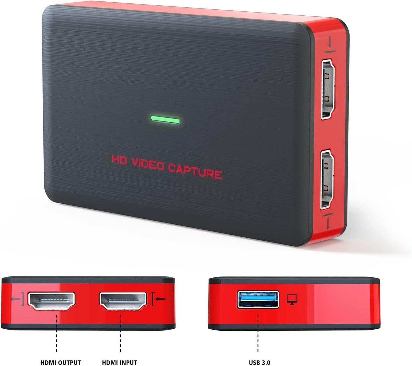 4K HDMI Game Video Capture Card, HD 1080P 60FPS Audio Video, Gaming, Live Streaming, USB 3.0 HDMI to USB Capture Card Compatible with Windows Linux Os X System Xbox 360,Wii U,PC